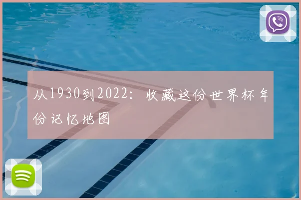 从1930到2022：收藏这份世界杯年份记忆地图