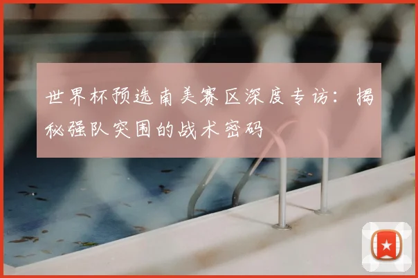 世界杯预选南美赛区深度专访：揭秘强队突围的战术密码